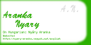 aranka nyary business card